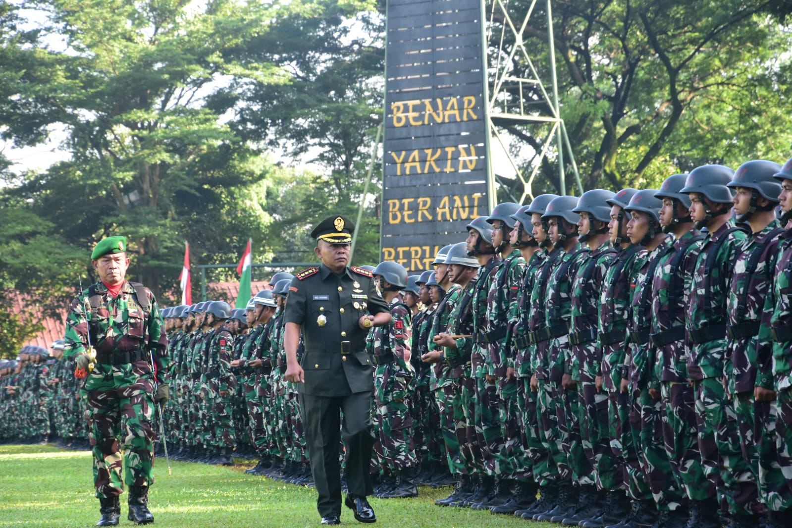 Pelaksanaan Pembukaan Pendidikan Pertama Tamtama Rindam Jaya